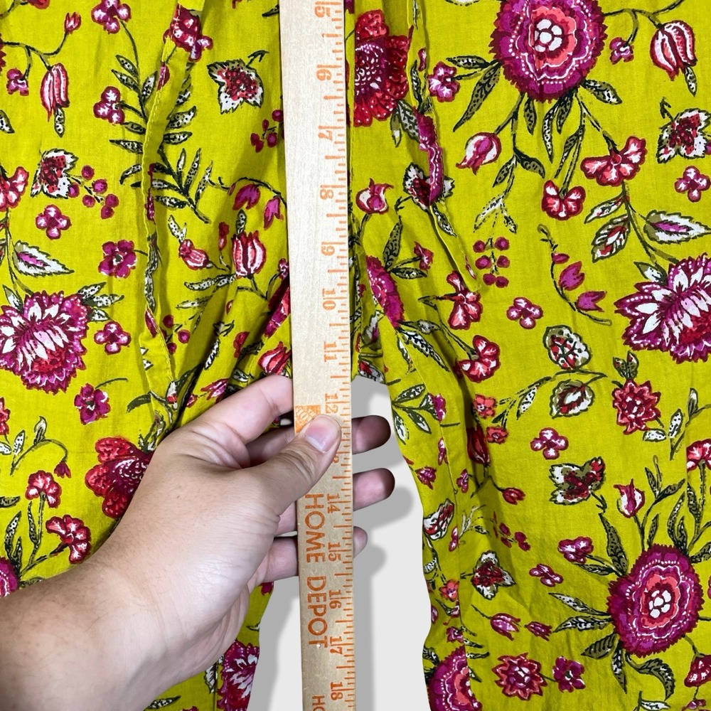 Sundance Floral Cotton Pants Womens S Lightweight Boho Cottagecore Botanical - Picture 6 of 8